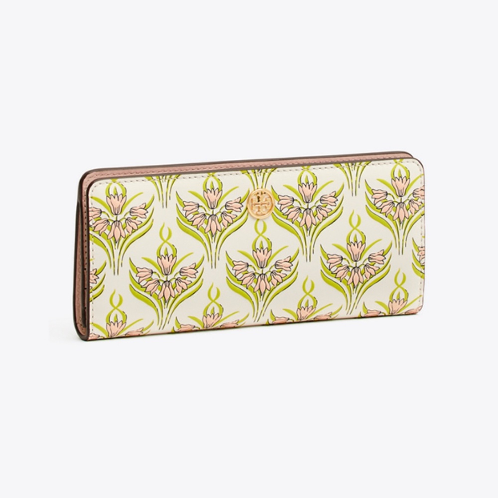 Tory Burch Robinson Printed Slim Wallet